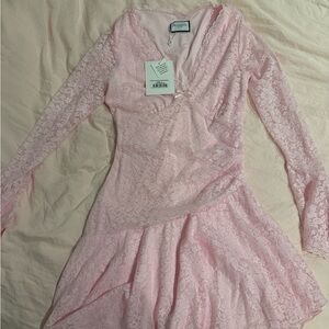 Runaway the label baby pink mini dress size S NWT